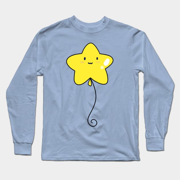 Happy Star Balloon Long Sleeve T-Shirt by saradaboru